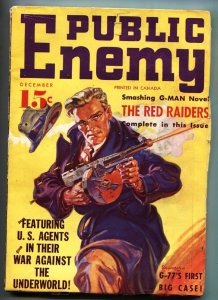 PUBLIC ENEMY 1935 Dec First issue!  Canadian edition -Hero Pulp