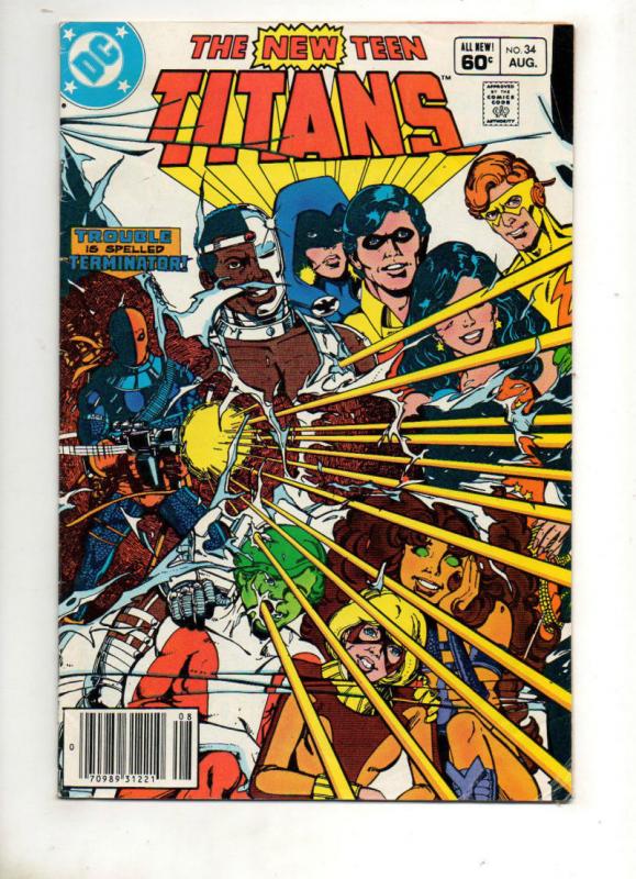 NEW TEEN TITANS #34, VF/NM, DeathStroke, Perez, DC 1980 1983, more in store, UPC