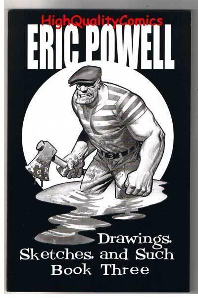 ERIC POWELL Drawings,Sketches, & Such #3, Goon, Signed, Limited, SDCC