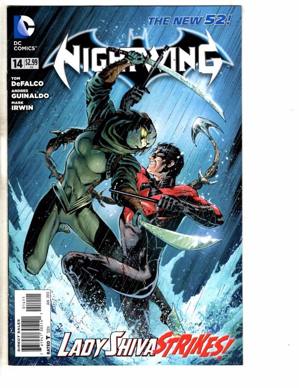 Lot Of 5 Nightwing DC Comic Books # 10 11 12 13 14 Batman Harley Quinn J237