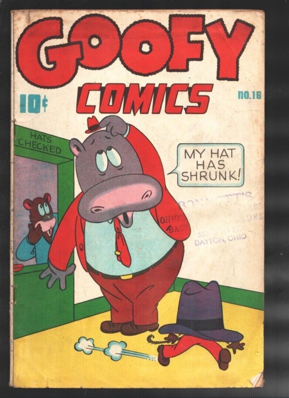 Goofy #16 1946-NedorStill has some WWII imagery-Ray Coon-Nit & Wit-Fishy Foll...