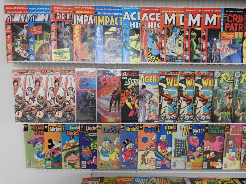 Huge lot 160+ Comics W/ EC Reprints, Uncle Scrooge,  Daredevil, +More Avg VG/FN