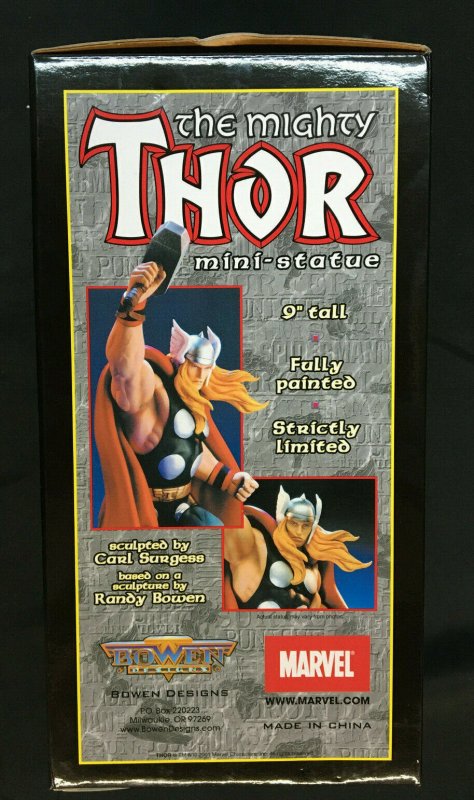 THOR PAINTED MINI STATUE BY BOWEN DESIGNS MIB 5199/5500