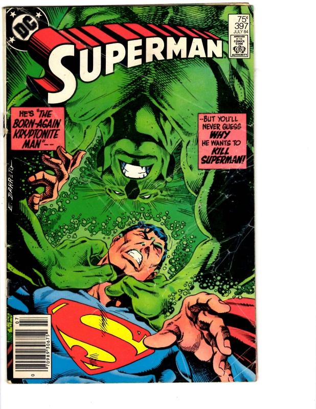 5 Superman DC Comic Books # 395 396 397 398 399 Kryptonite Man Lois Lane BH20