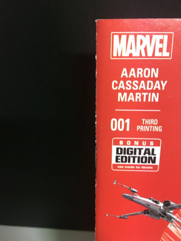 Star Wars #1 3rd Print Jason Aaron John Cassaday Red Cover Marvel 2015