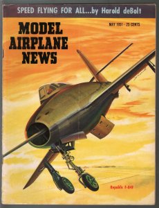 Model Airplane News 5/1951-Republic F-84F-photos-diagrams-builder tips-VG