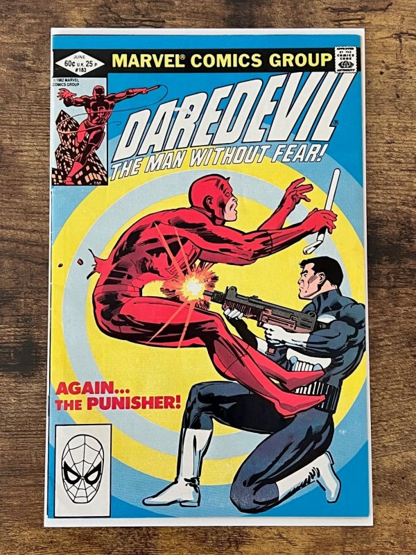 Daredevil #183 (1982). VF-.  Daredevil v. Punisher-c. Awesome cover! Miller-a.