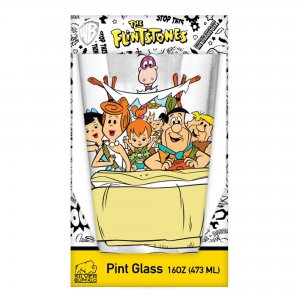 HANNA-BARBERAS ‎THE FLINTSTONES | FAMILY IN CAR | TOON TUMBLER | 16OZ PINT | NIB