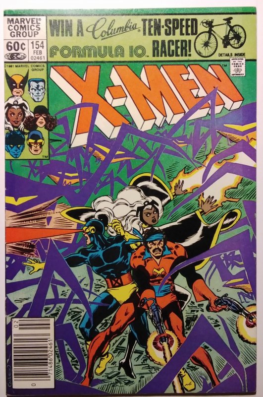 The Uncanny X-Men #154 Newsstand Edition (1982)