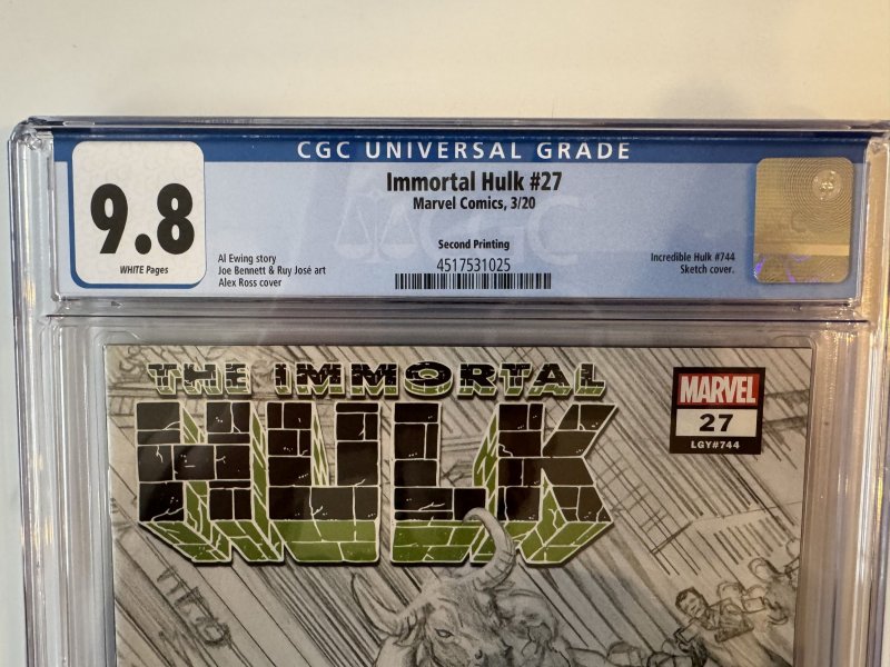The Immortal Hulk #27 CGC 9.8  =  Second Print Cover (2020)