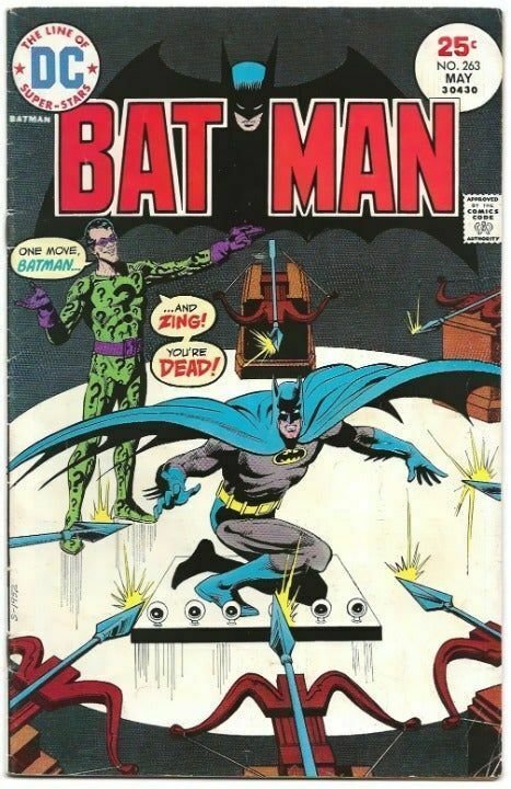 Batman 263 1975 - Vintage Riddler Comic Riddler on the Move Among DCs Best