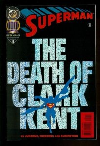 DC Comics 1995 Superman no. 18 Death of Clark Kent 100 Centenial Black Edition 