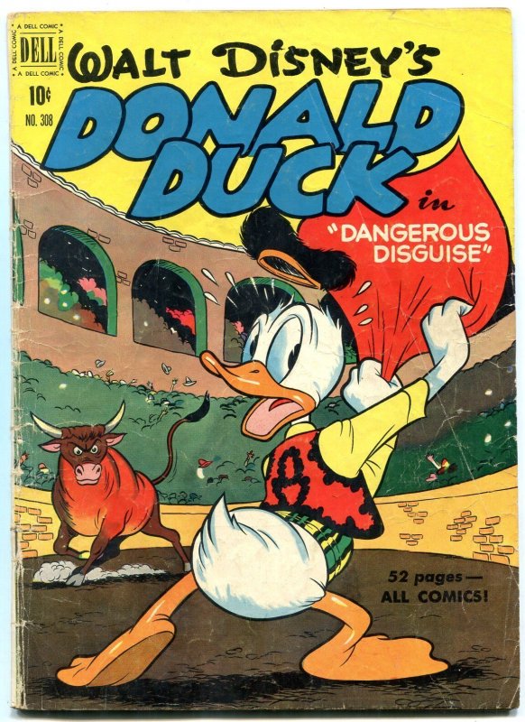 Donald Duck in Dangerous Disguise- Four Color Comics #308 Barks g/vg