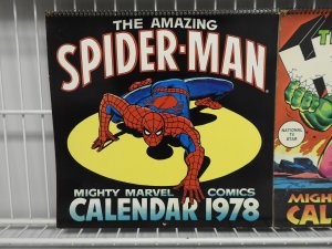 Lot of 8 Marvel Calendars!!!! 1975-1979 with duplicates!!!