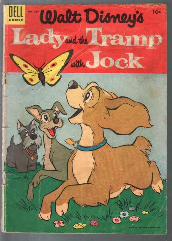 Lady & The Tramp-Four Color Comics #629 1955-Dell-Disney-FR/G 