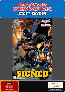 BATMAN DEADPOOL #1 JIM LEE MEGACON 2026 SCOTT SNYDER SIGNED W/COA PRESALE NM
