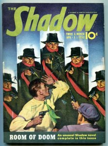 SHADOW APRIL 1 1942-ROOM OF DOOM CLASSIC ROZEN COVER VF+