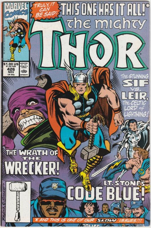 6 The Mighty Thor Marvel Comic Books # 422 425 426 427 428 429 Juggernaut J195