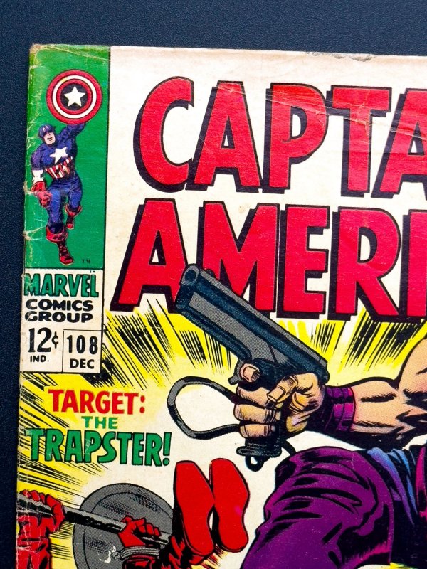 Captain America #108 (1968) - (Jack Kirby Art) Target: The Trapster! - FN/VF