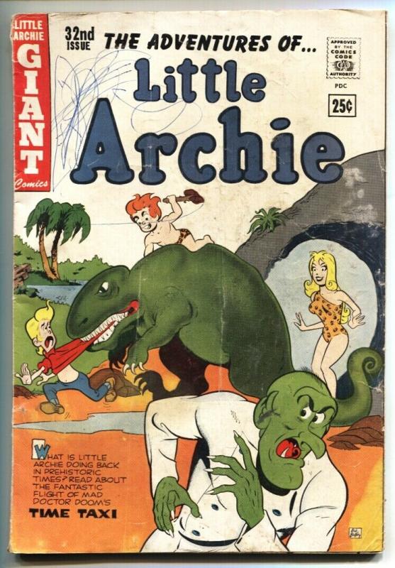 Adventures of Little Archie #32 1964- Cave Girl cover- Dinosaur G