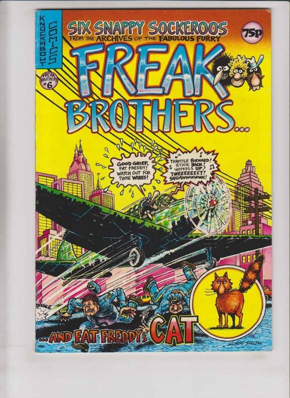 Freak Brothers #6 FN knockabout comics british import - gilbert shelton 1980