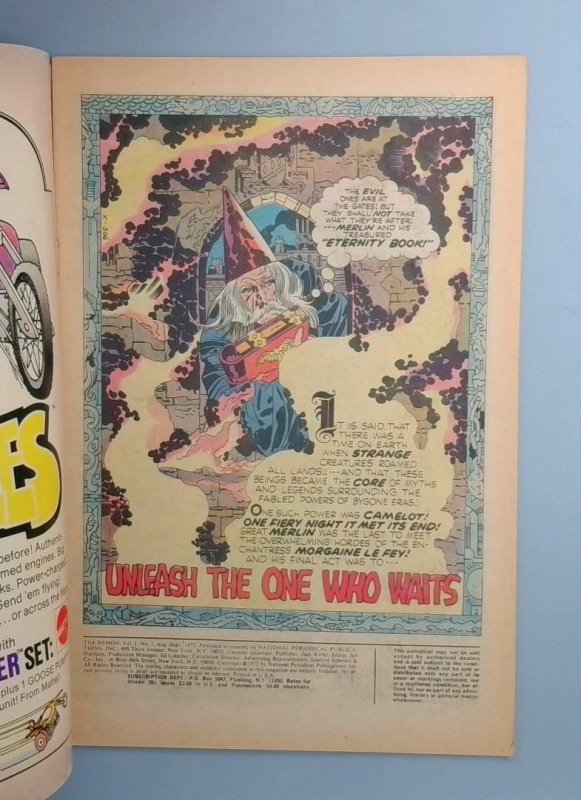 Demon #1 VG 1st App/Origin of the Demon, DC Comics, 1972 JR1