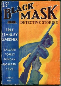 Black Mask-3/1937-hard boiled detective pulp-Gardner-Cave-Torrey-VG