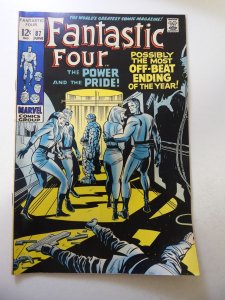 Fantastic Four #87 (1969) VG+ Condition centerfold detached at one staple