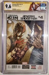 The Amazing Spider-Man #4 (CGC 9.6, 2014) 1st App of Silk. SS by Ramos