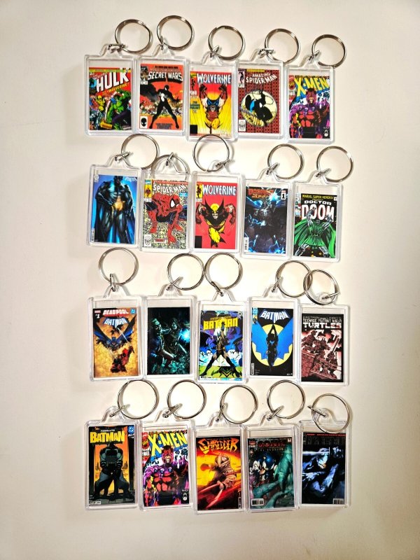 Custom Comic Book Cover Keychain: Handmade Comic/Movie Gift