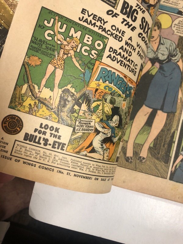 Wings Comics (1944) # 50 (Fair/G) White Pages !