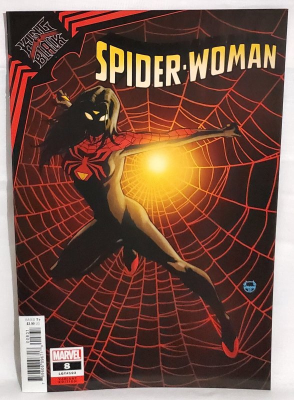 Spider-Woman #8 Dave Johnson King in Black Variant Cover (Marvel 2021)