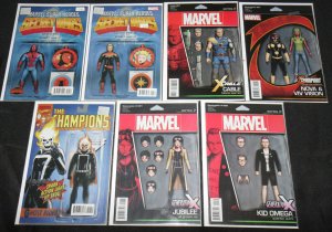MARVEL ACTION FIGURE VARIANTS 15pc Mid-High Grade Comic Lot VF-NM Secret Wars