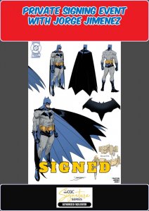 BATMAN #1 1:5 VARIANT RAW JORGE JIMENEZ SIGNED W/COA PRIVATE SIGNING PRESALE NM