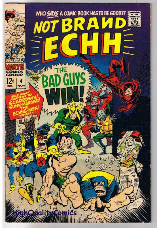 NOT BRAND ECHH #4, FN+, X-men, Magneto, Daredevil,  1967, more in store