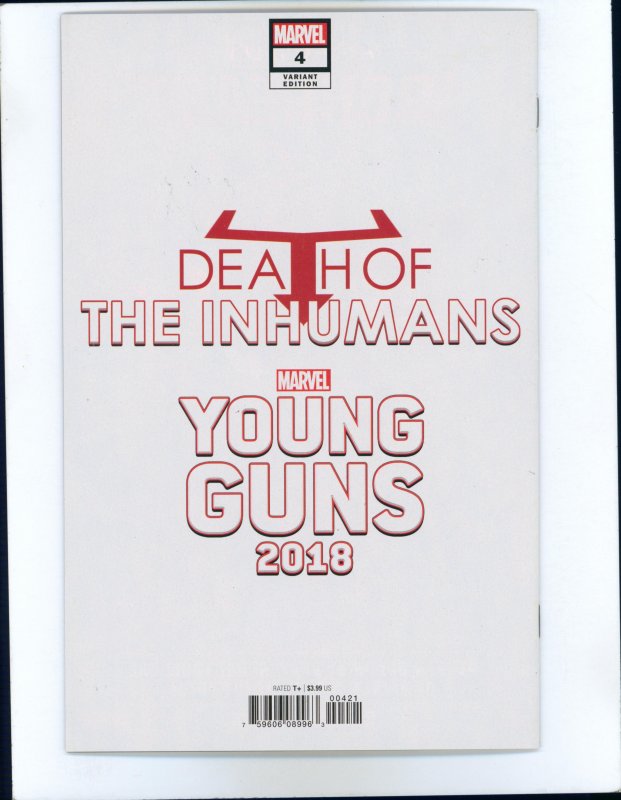 Death of the Inhumans 4 Young Guns Variant