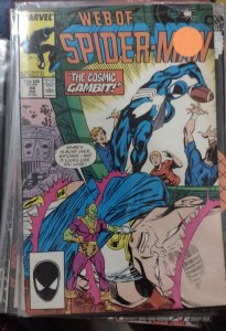 Web of spider-man # 34  1988 marvel disney   BLACK COSTUME THE WATCHER  COSMIC