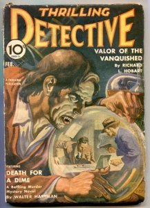 Thrilling Detective Pulp February 1941- crystal ball cover
