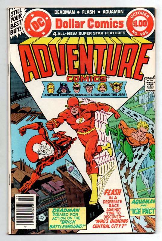 Adventure Comics #465 newsstand - Wonder Woman - Flash - Aquaman - JSA - (-NM)