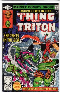 Marvel Two-in-One #65 (1980) Triton [Key Issue]