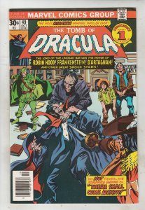 z Tomb of Dracula #49 (Oct-76) Frankenstein Robin Hood VF- High-Grade