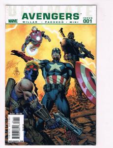 Avengers #001 NM Marvel Comics Comic Book Millar Captain America 2009 DE30