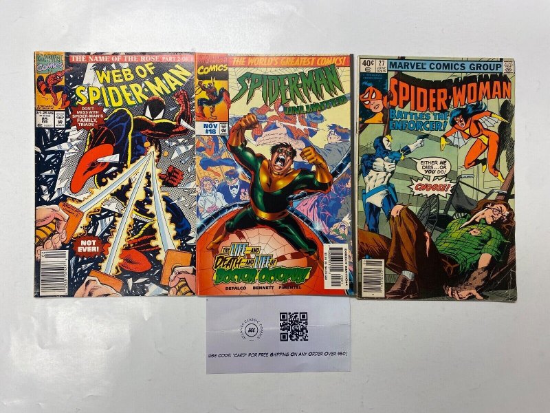 3 MARVEL comic books Web Spider-Man #85 Unlimited #18 Spider-Woman #27 29 KM11