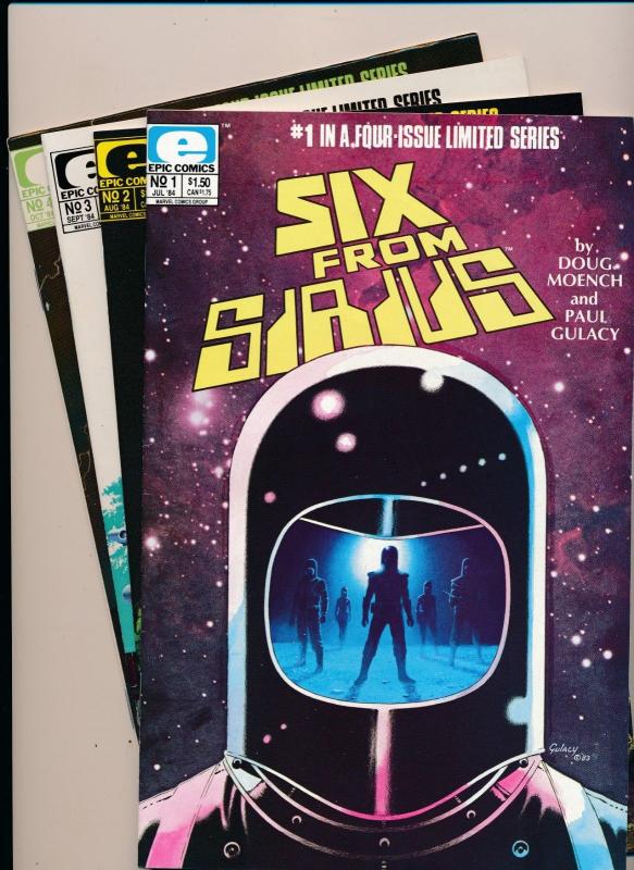 Epic Comics Set of 4-SIX FROM SIRIUS #1-4 each signed by artist! VF/NM (HX926) 