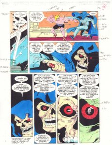 JLA #75 p.15 Color Guide Art Neil Gaiman's Sandman Dr Destiny 1993 Gene D'Angelo