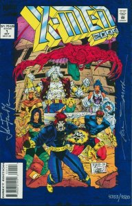 X-MEN 2099 #1 DOUBLE SIGNED BY JOHN FRANCIS MOORE & TOM SMITH MARVEL 1993 EB 204