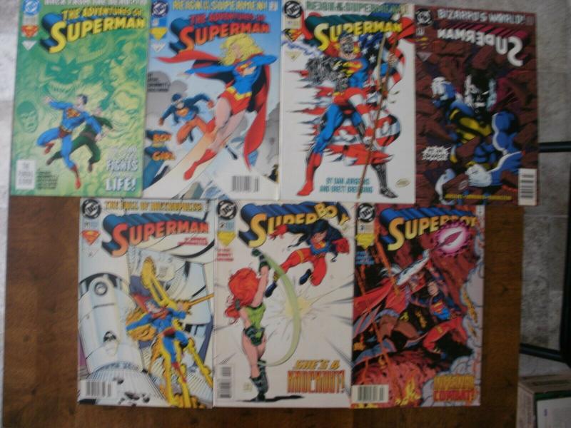 7 DC Comic: ADVENTURES OF SUPERMAN #500 502 SUPERMAN #79 87 91 SUPERBOY #2 3