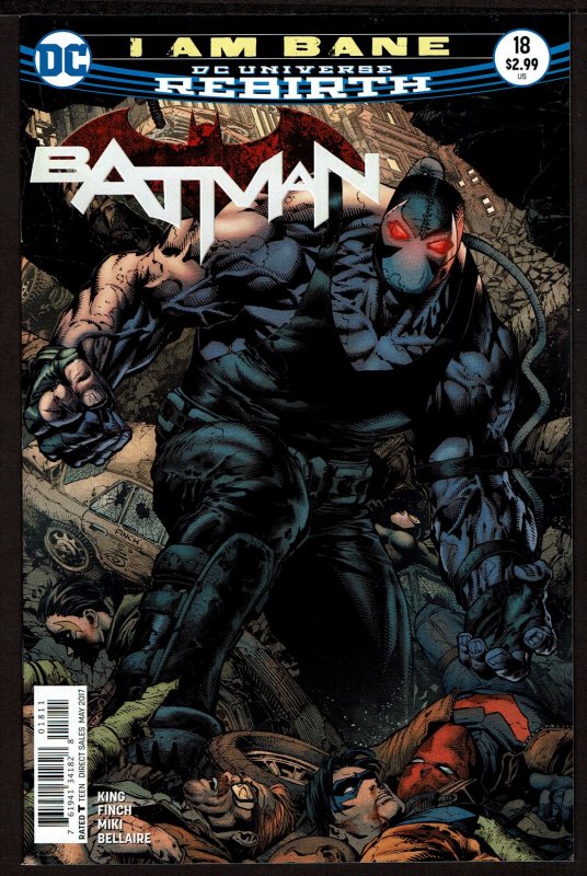 Batman #18 Rebirth (May 2017, DC) 0 9.2 NM-