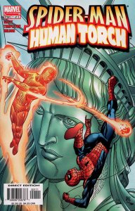 Spider-Man/Human Torch #1 VF ; Marvel | Dan Slott Statue of Liberty