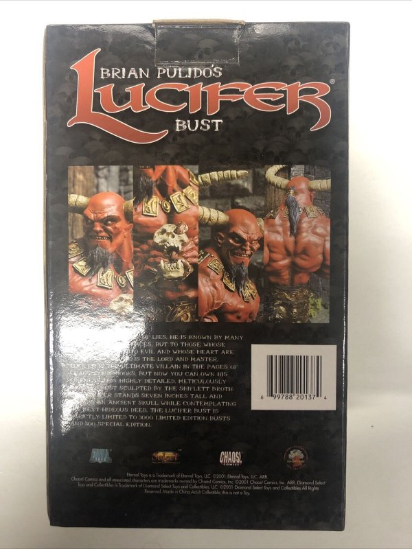 Lucifer Bust (2001) Size: 7 Statue | Brian Pulido|Chaos Comics| Eternal Toy-COA